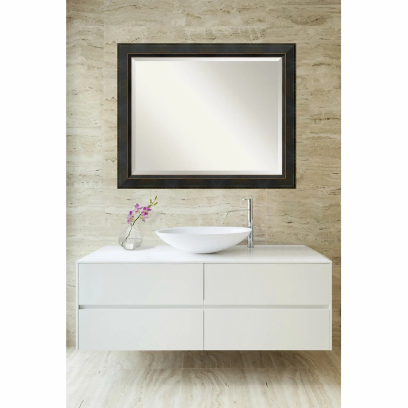 Discount π Bathroom Vanity Amanti Art Bathroom Wall Mirror - Signore Bronze π - Image 4