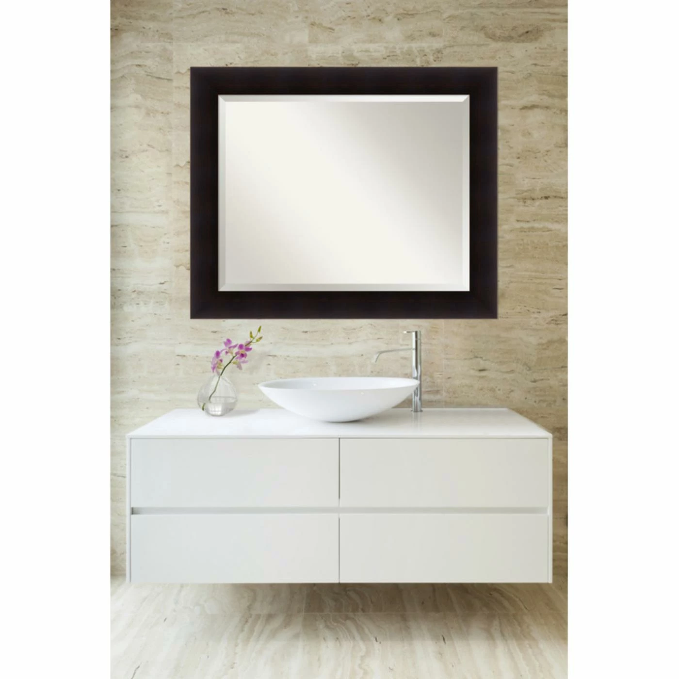 Coupon π Bathroom Vanity Amanti Art Bathroom Wall Mirror - Portico Espresso π - Image 4