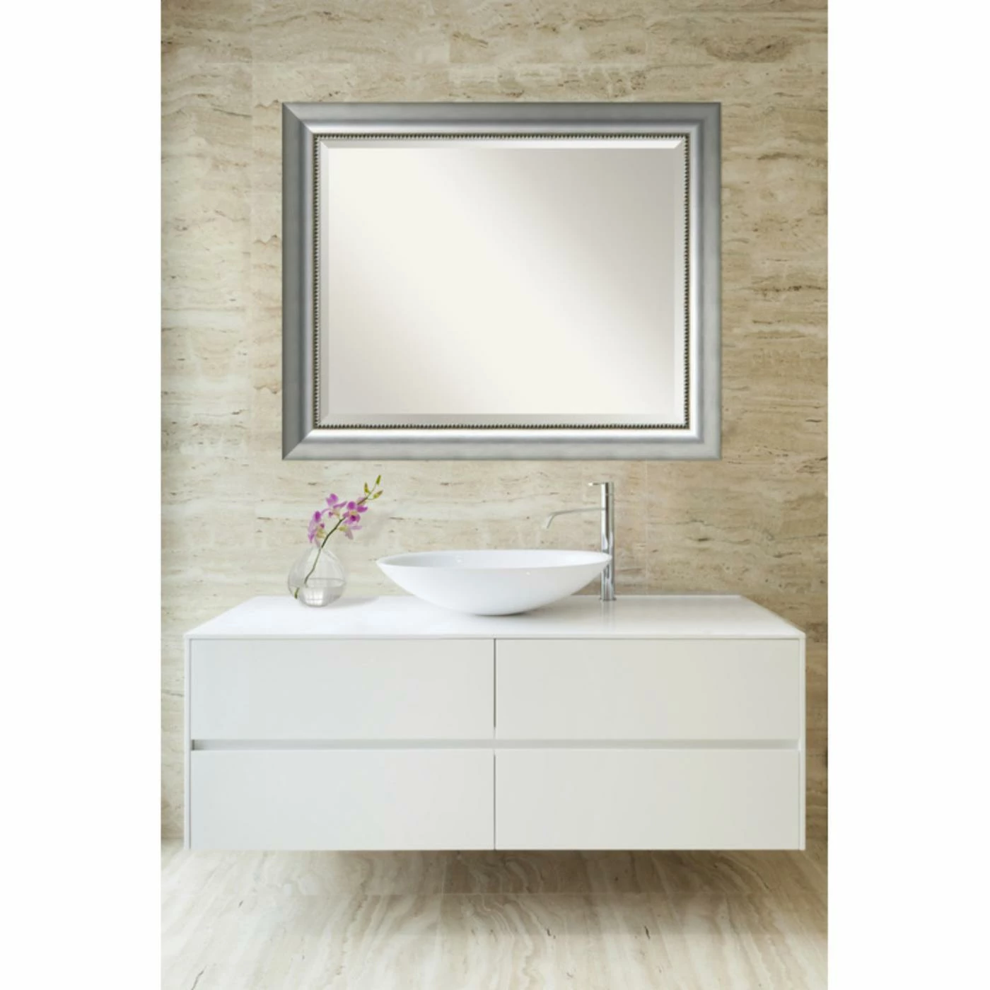 Hot Sale π Bathroom Vanity Amanti Art Bathroom Wall Mirror - Vegas Burnished Silver π€© - Image 4
