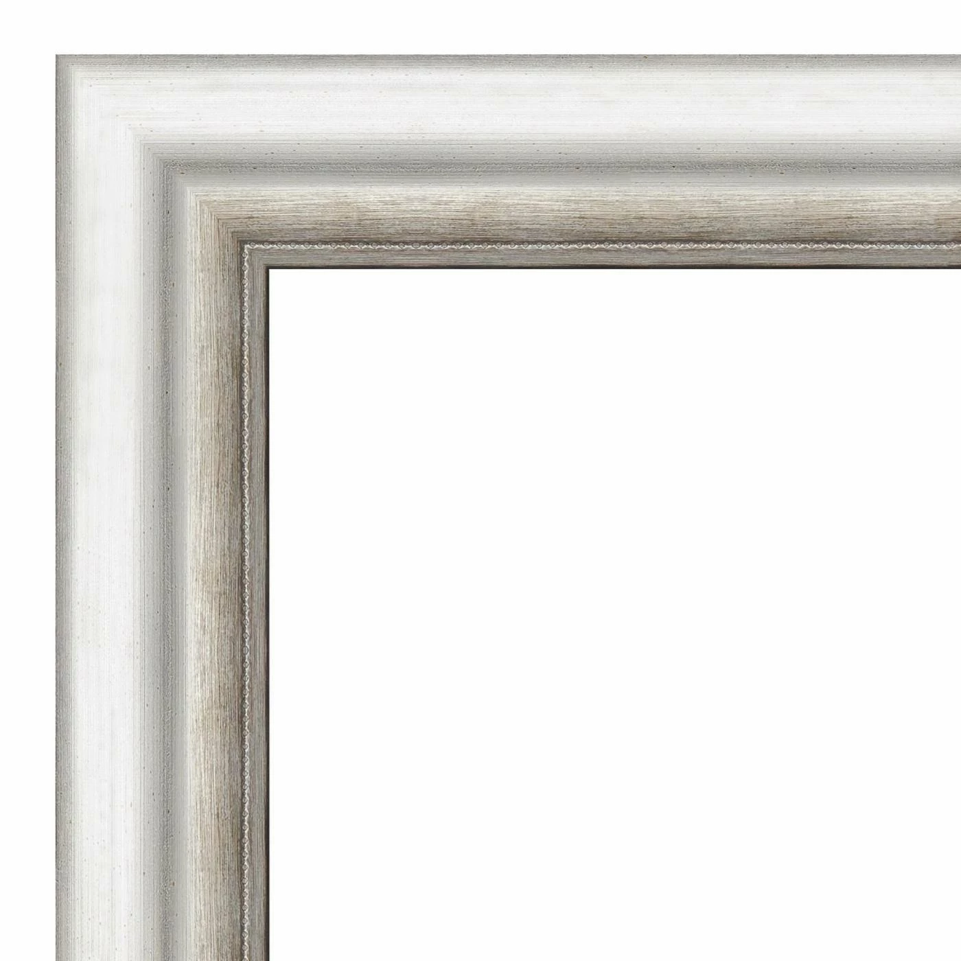 New π Amanti Art Salon Silver Framed Non-Beveled Bathroom Vanity Wall Mirror - 23.25 X 29.25 In π₯° - Image 4