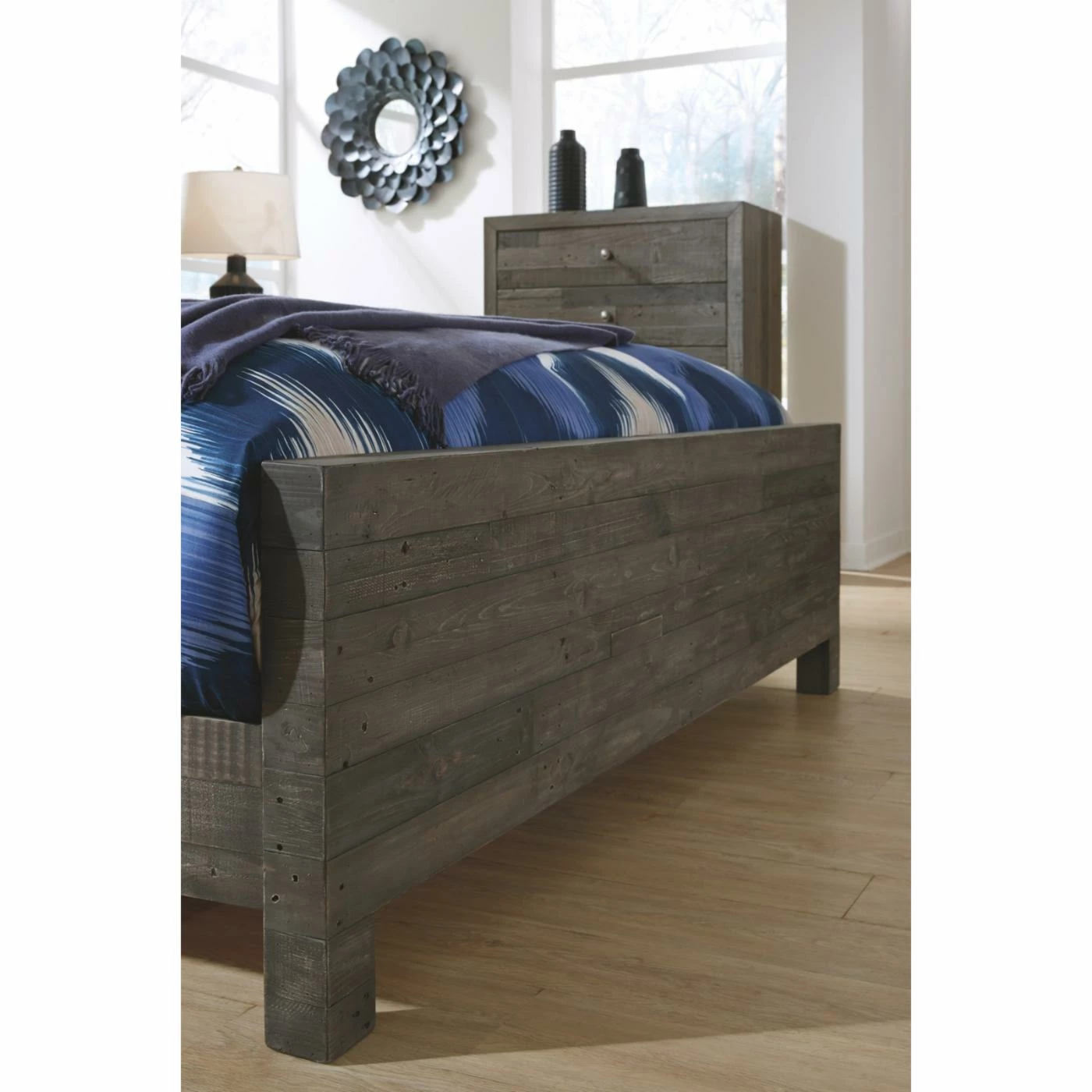 Buy โ๏ธ Signature Design By Ashley Deunoro Blue Metal Flower Frame Wall Mirror - 31W X 31H In. ๐ - Image 4