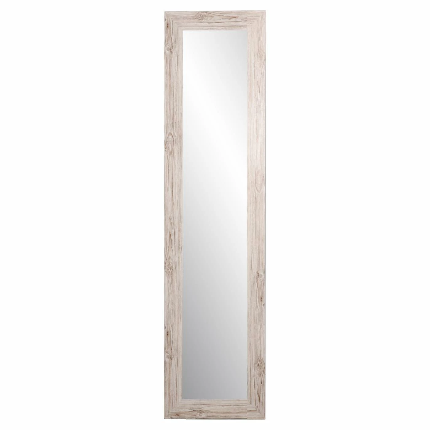 New π Floor & Leaning BrandtWorks American Accent Leaning Floor Mirror - Cream Wood Grain π - Image 4