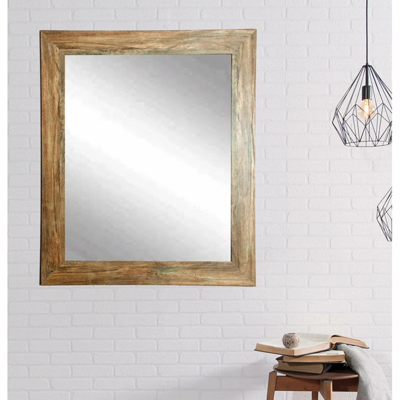 Cheapest ๐ BrandtWorks American Value Traditional Blonde Barnwood Wall Mirror ๐งจ - Image 4