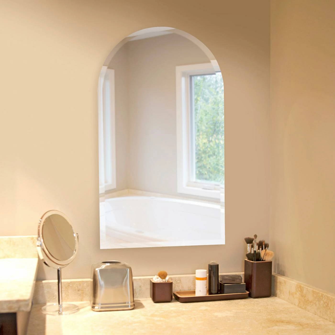 Budget ✔️ Frameless Mirrors Elizabeth Austin Arched Wall Mirror - 19W X 32H In. 🛒 - Image 4