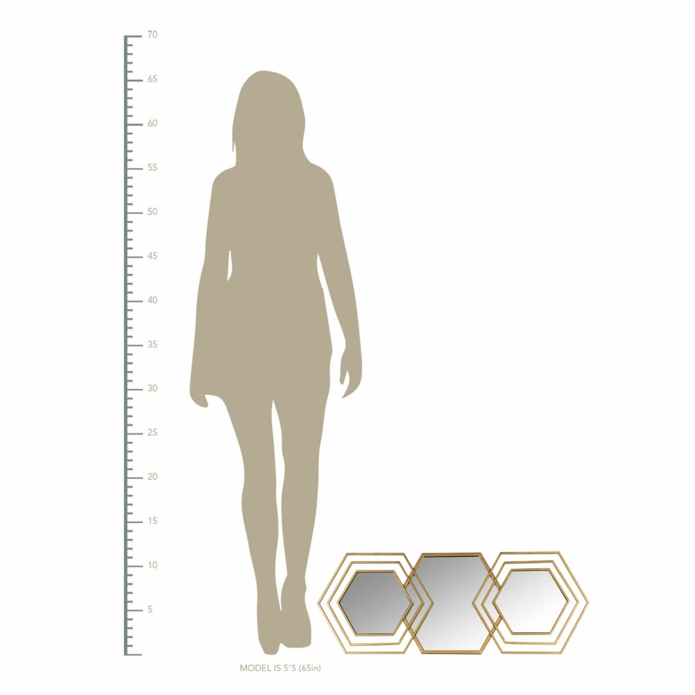 Brand new βοΈ Stratton Home Décor Stratton Home Decor Caroline Hexagon Wall Mirror 𧨠- Image 4