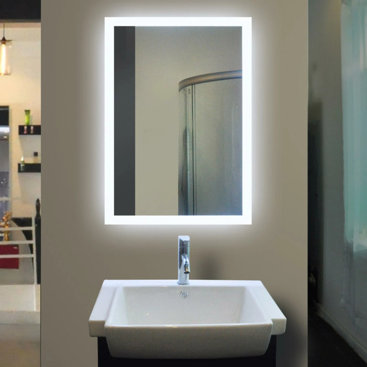 Hot Sale ๐ Bathroom Vanity Paris Mirror Rectangle Bathroom Mirror With LED Backlights โ๏ธ - Image 4