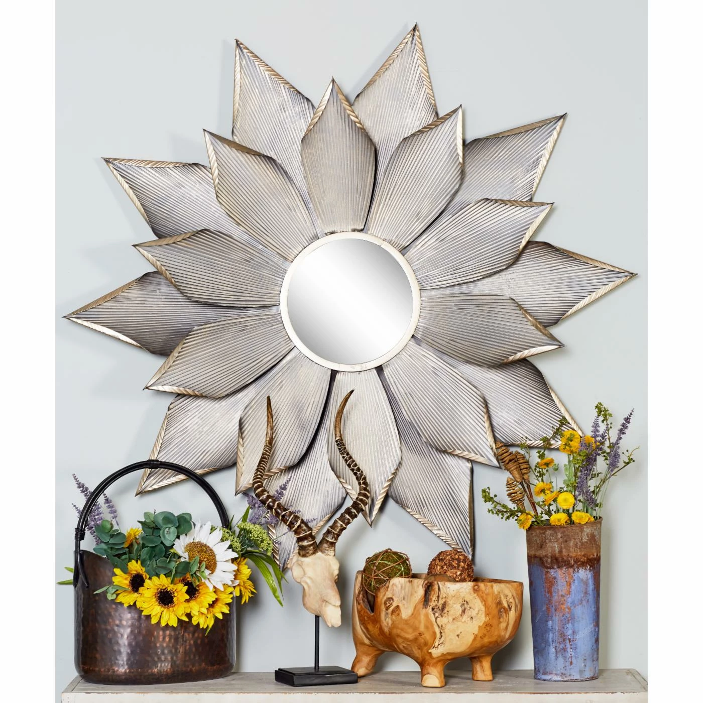 Best Sale π€© DecMode Natural Flower Wall Mirror π€© - Image 4