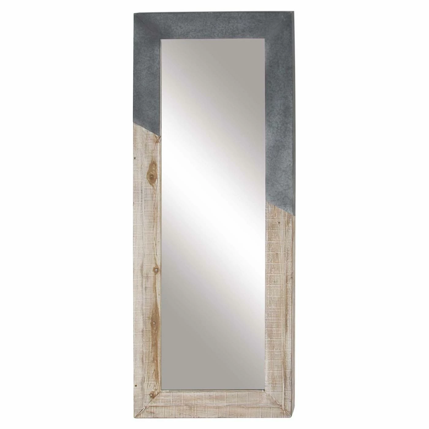 New β DecMode Wood And Iron Rectangular Framed Full Glass Wall Mirror - 28W X 71H In. π₯ - Image 4