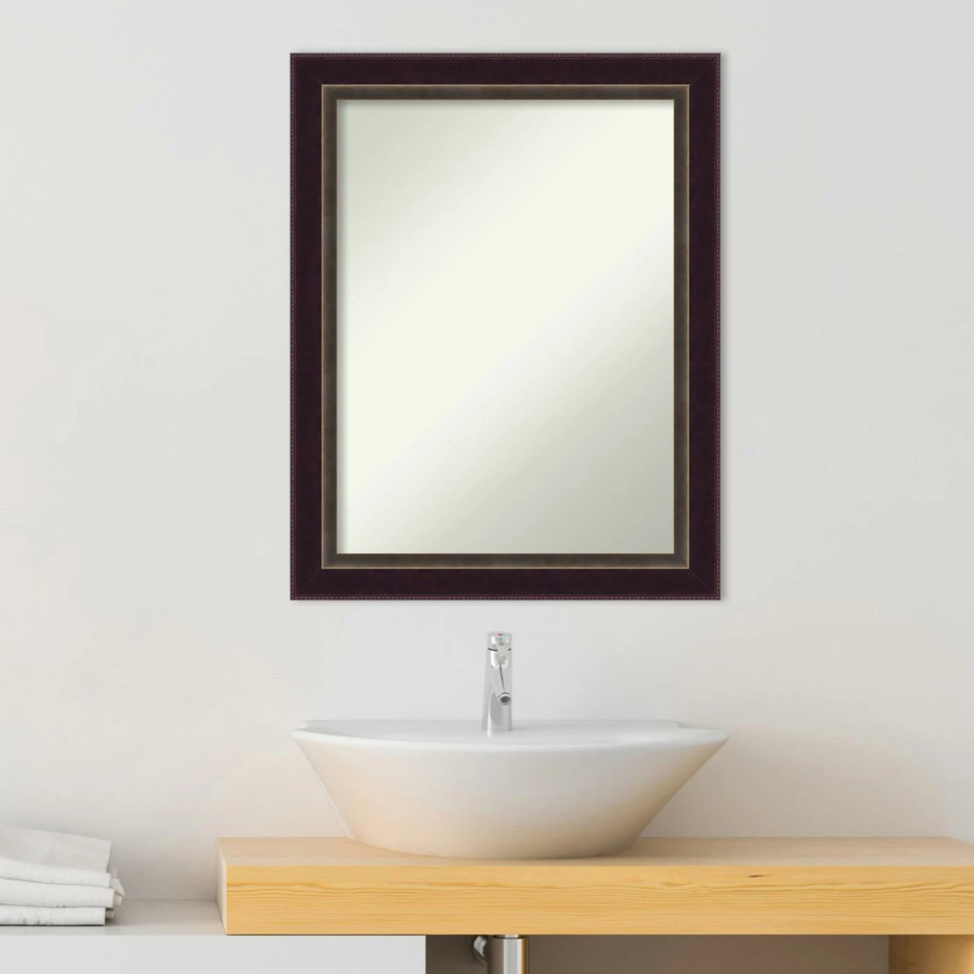 Promo β Amanti Art Signore Bronze Wood Framed Non-Beveled Bathroom Vanity Wall Mirror - 22.25 X 28.25 In π₯° - Image 6