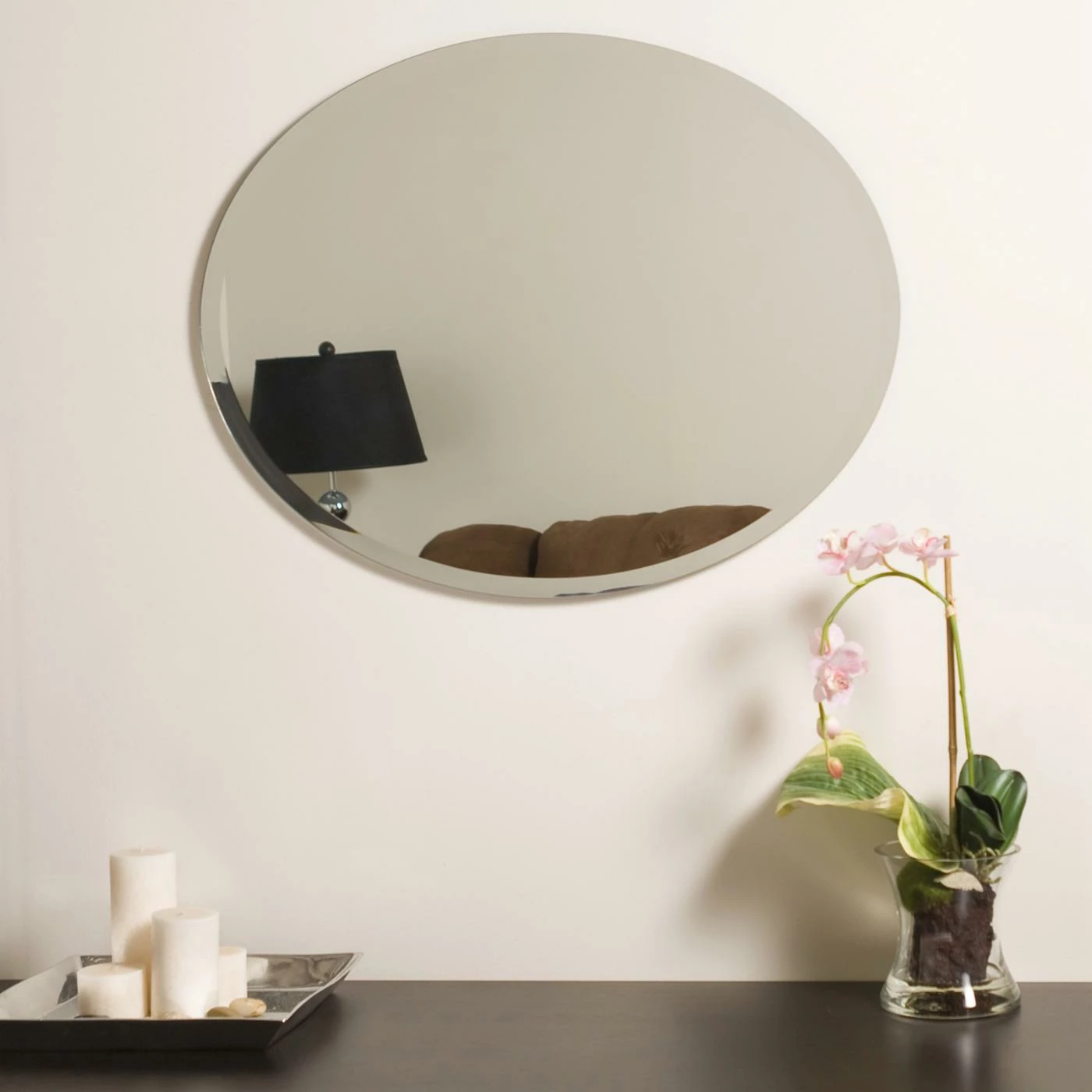 Coupon π₯ Decor Wonderland Frameless Mirrors Décor Wonderland Odelia Oval Bevel Frameless Wall Mirror - 22W X 28H In. π - Image 5