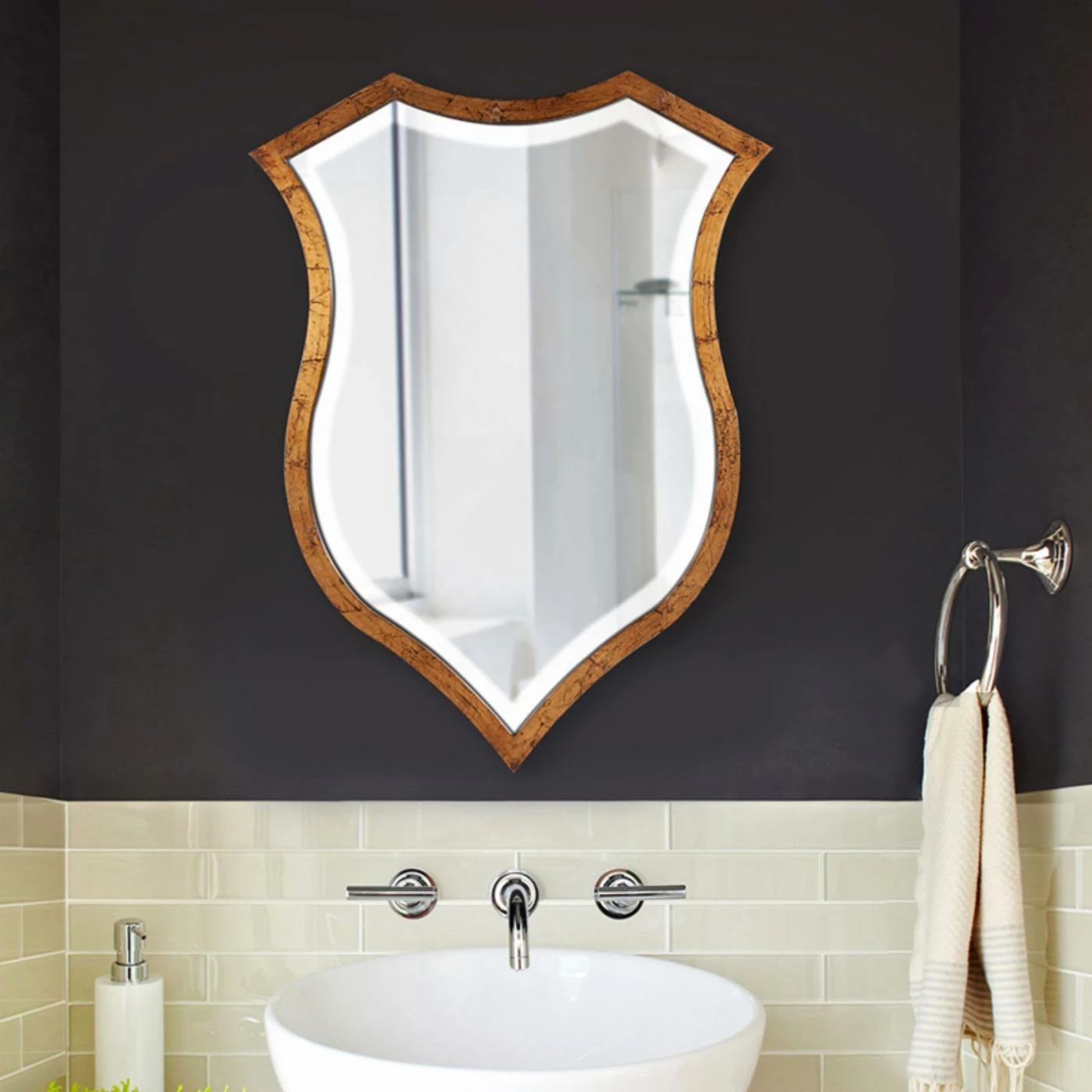 Deals π Wall Elizabeth Austin Bellfonte Antique Gold Mirror - 24W X 32H In. π - Image 6