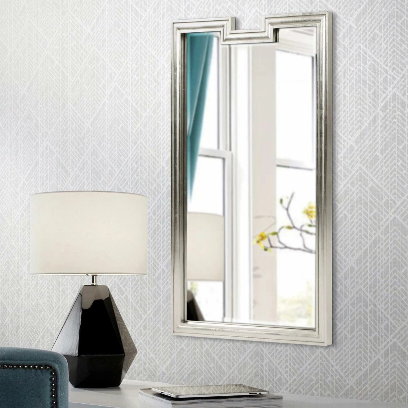 Best deal ๐ Wall Elizabeth Austin Danube Silver Mirror - 30W X 48H In. โค๏ธ - Image 6