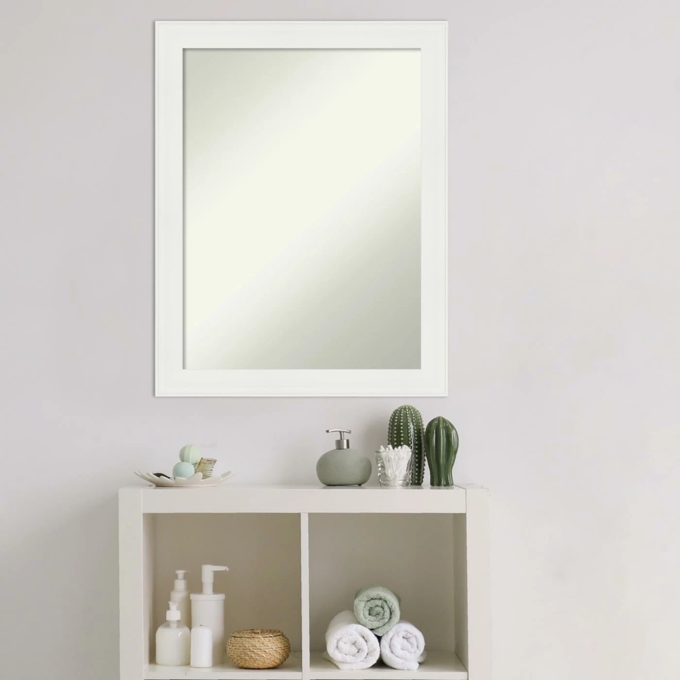Discount π Amanti Art Vanity White Framed Non-Beveled Bathroom Vanity Wall Mirror - 21.5 X 27.5 In π - Image 7