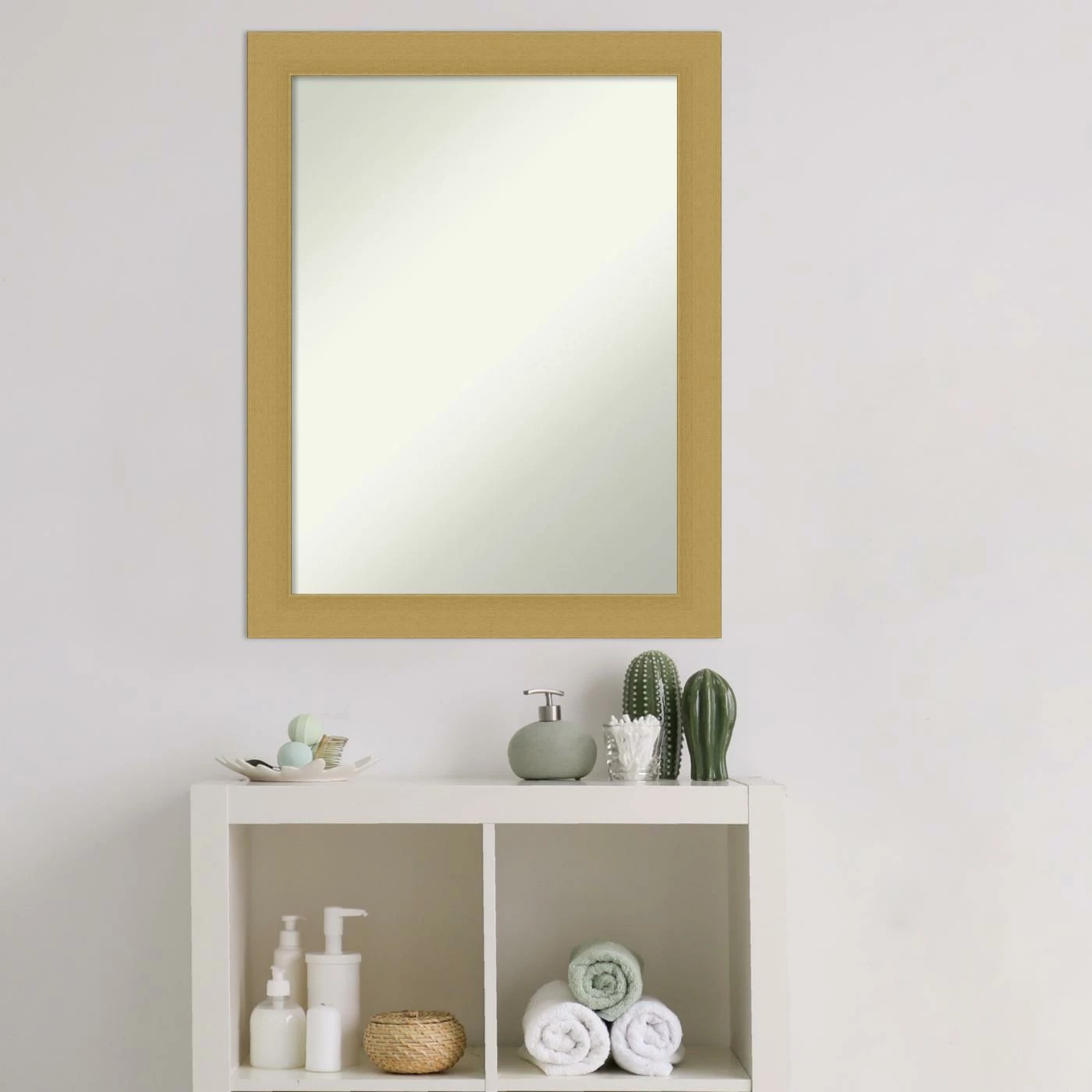 Best Sale ๐ Amanti Art Grace Brushed Gold Framed Non-Beveled Bathroom Vanity Wall Mirror - 21.5 X 27.5 In โ๏ธ - Image 7