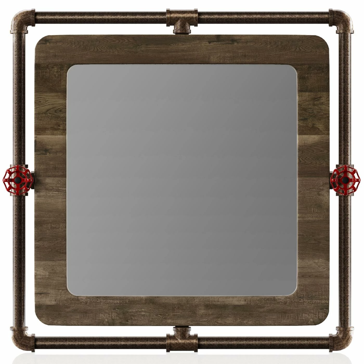 Promo ๐ Wall Furniture Of America Gerlach Mirror - Reclaimed Oak ๐งจ - Image 7