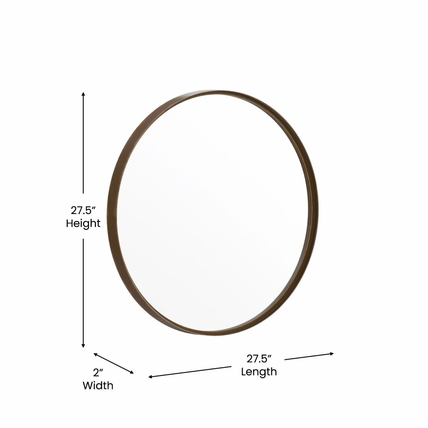 New ๐ Flash Furniture Jennifer 27.5 In. Round Metal Framed Wall Mirror ๐ฅ - Image 6