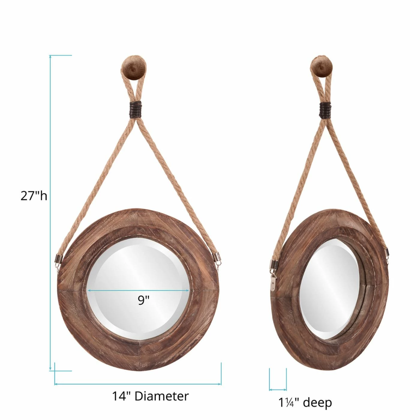 Hot Sale π Wall Elizabeth Austin Oliver Mirror - 14 Diam. In. π - Image 7