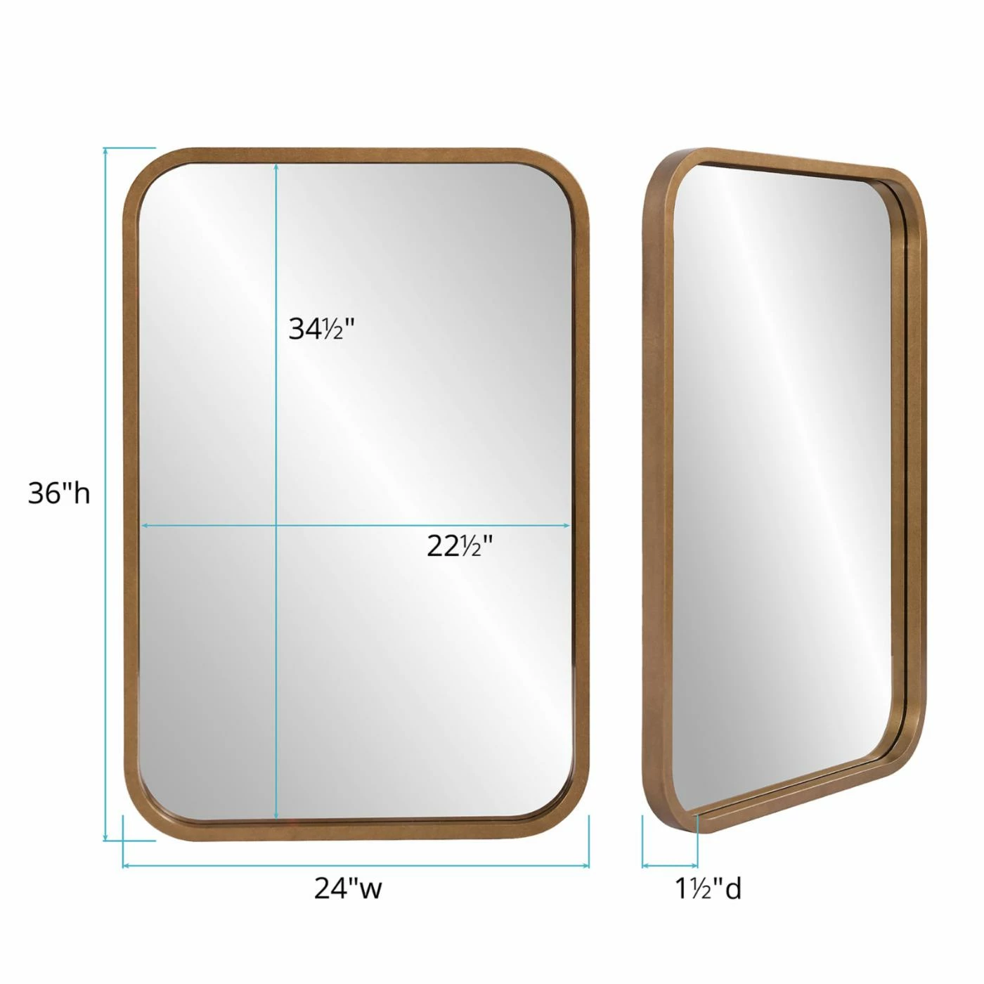 Best Pirce β€οΈ Wall Elizabeth Austin Marcello Mirror - 24W X 36H In. β¨ - Image 7