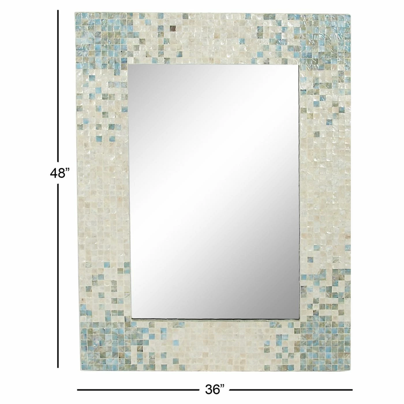 Deals ๐ DecMode Wood And Mussel Shell Inlaid Wall Mirror ๐ - Image 7