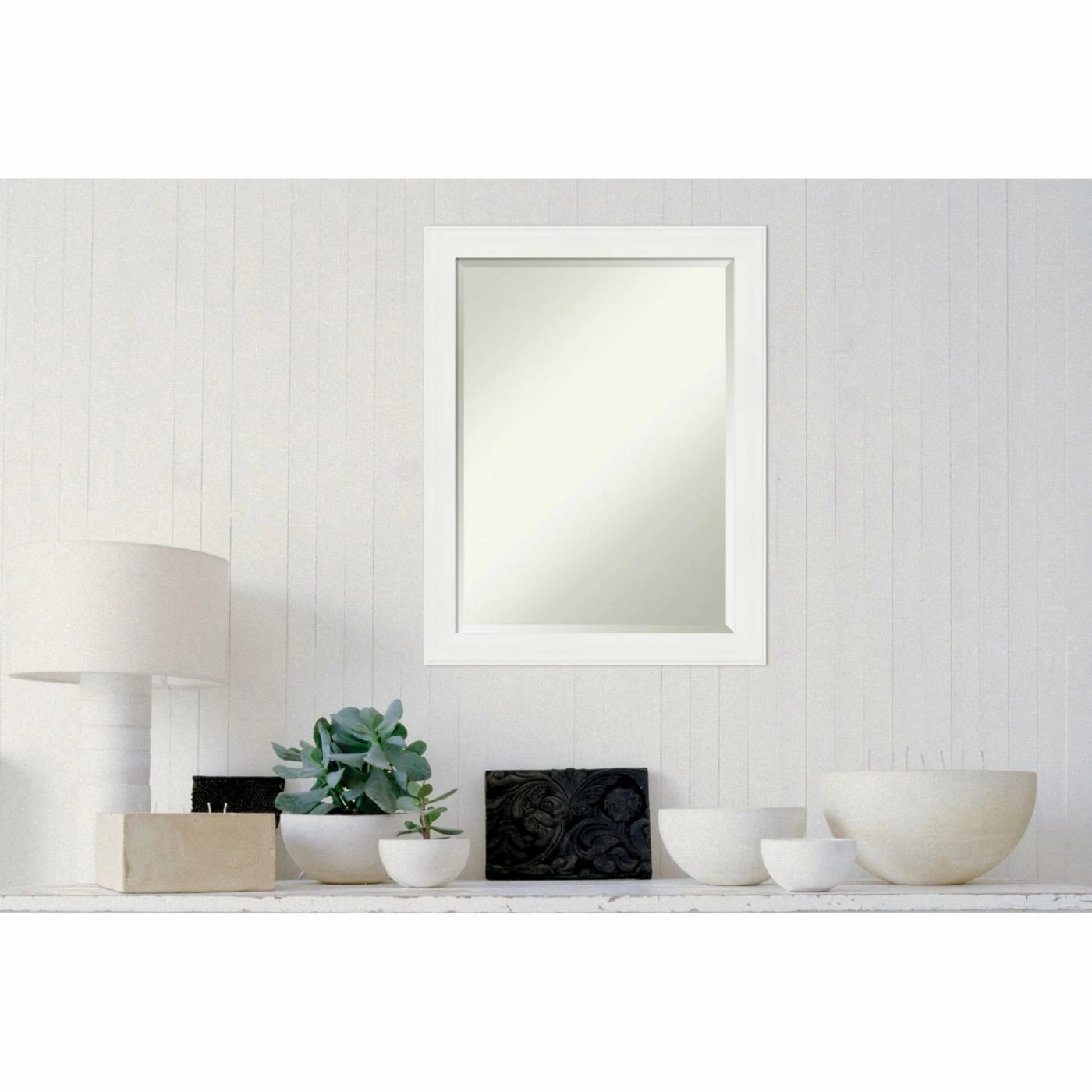 Brand new π Amanti Art Vanity White Narrow Framed Bathroom Vanity Mirror π - Image 8