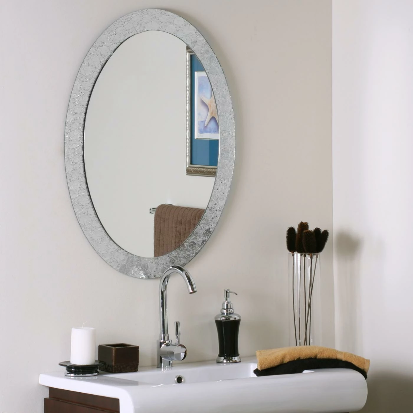 Wholesale 𧨠Decor Wonderland Frameless Mirrors Décor Wonderland Frameless Crystal Wall Mirror - 23.5W X 31.5H In. π - Image 8