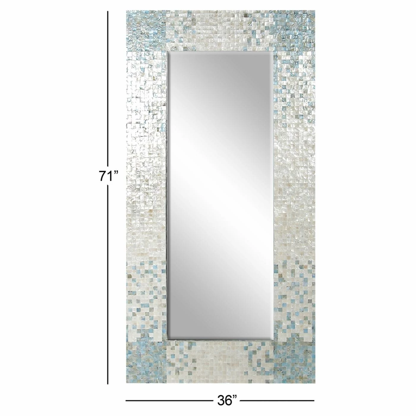 Deals ๐ DecMode Wood And Mussel Shell Inlaid Wall Mirror ๐ - Image 8