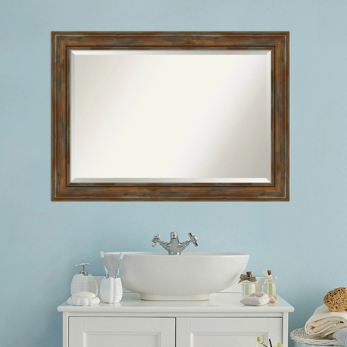 Top 10 π Amanti Art Alexandria Rectangular Beveled Bathroom Vanity Mirror 𧨠- Image 9