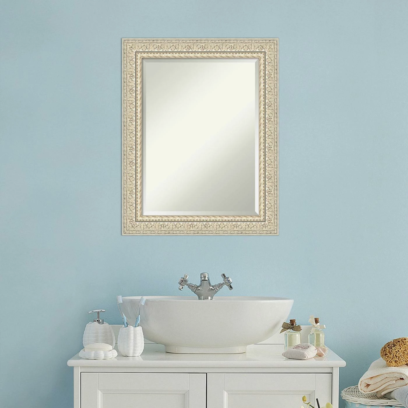 Buy π₯ Amanti Art Fair Baroque Rectangular Beveled Bathroom Vanity Mirror π - Image 9