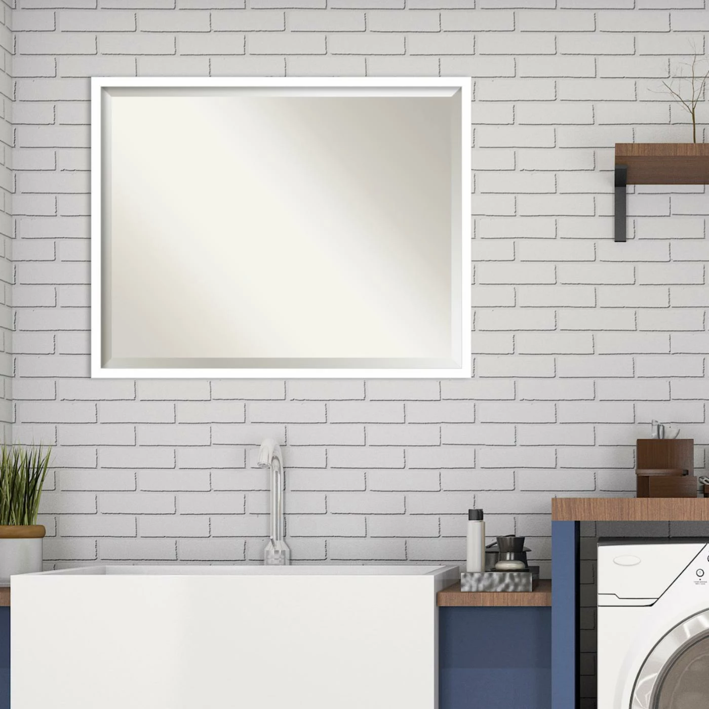 Buy β¨ Bathroom Vanity Amanti Art Decorative Framed Beveled Rectangular Wall Mirror π₯ - Image 9