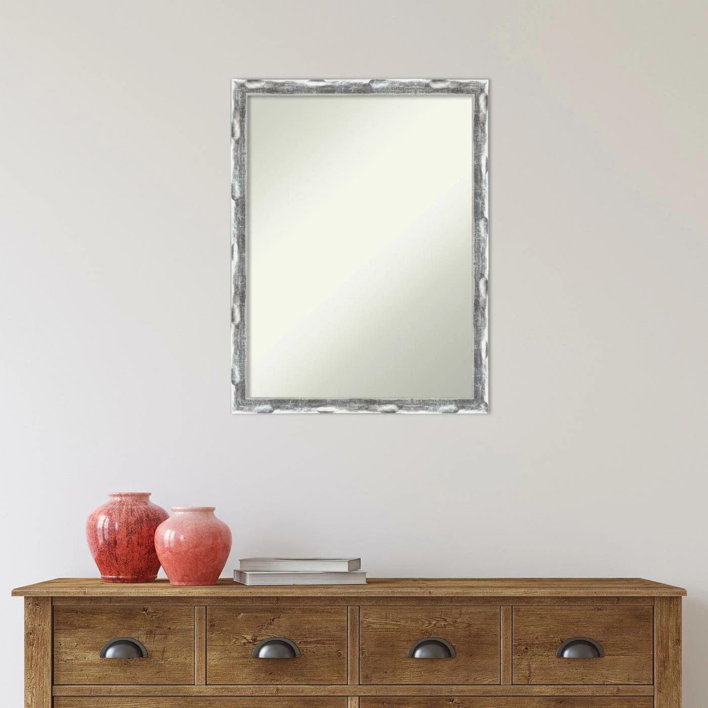 Discount β¨ Amanti Art Scratched Wave Chrome Framed Non-Beveled Bathroom Vanity Wall Mirror - 20 X 26 In βοΈ - Image 9