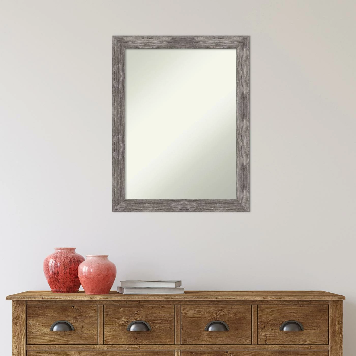 Best reviews of π₯ Amanti Art Pinstripe Plank Grey Narrow Framed Non-Beveled Bathroom Vanity Wall Mirror - 21.5 X 27.5 In β - Image 9
