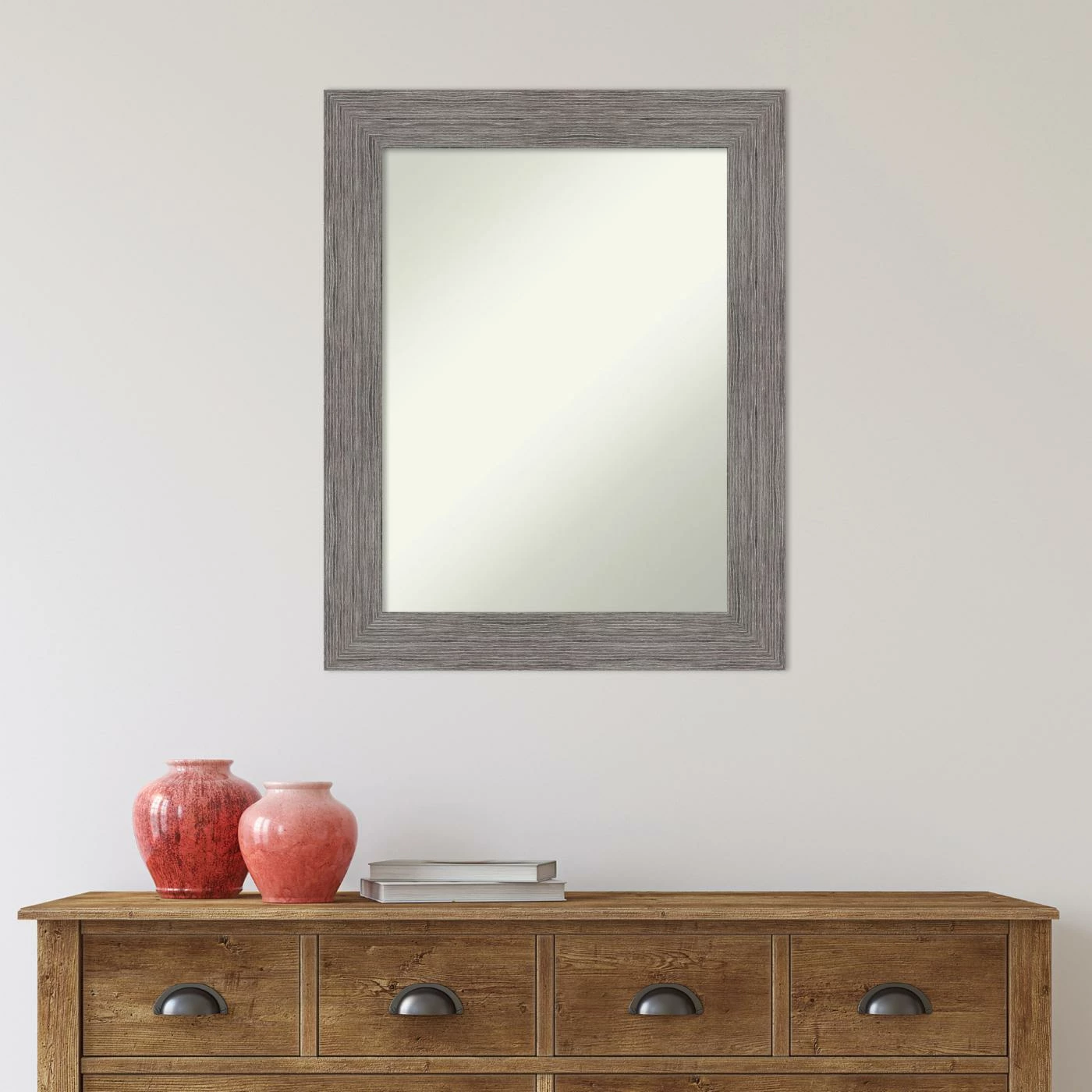 Deals βοΈ Amanti Art Pinstripe Plank Grey Framed Non-Beveled Bathroom Vanity Wall Mirror - 23.5 X 29.5 In β€οΈ - Image 9