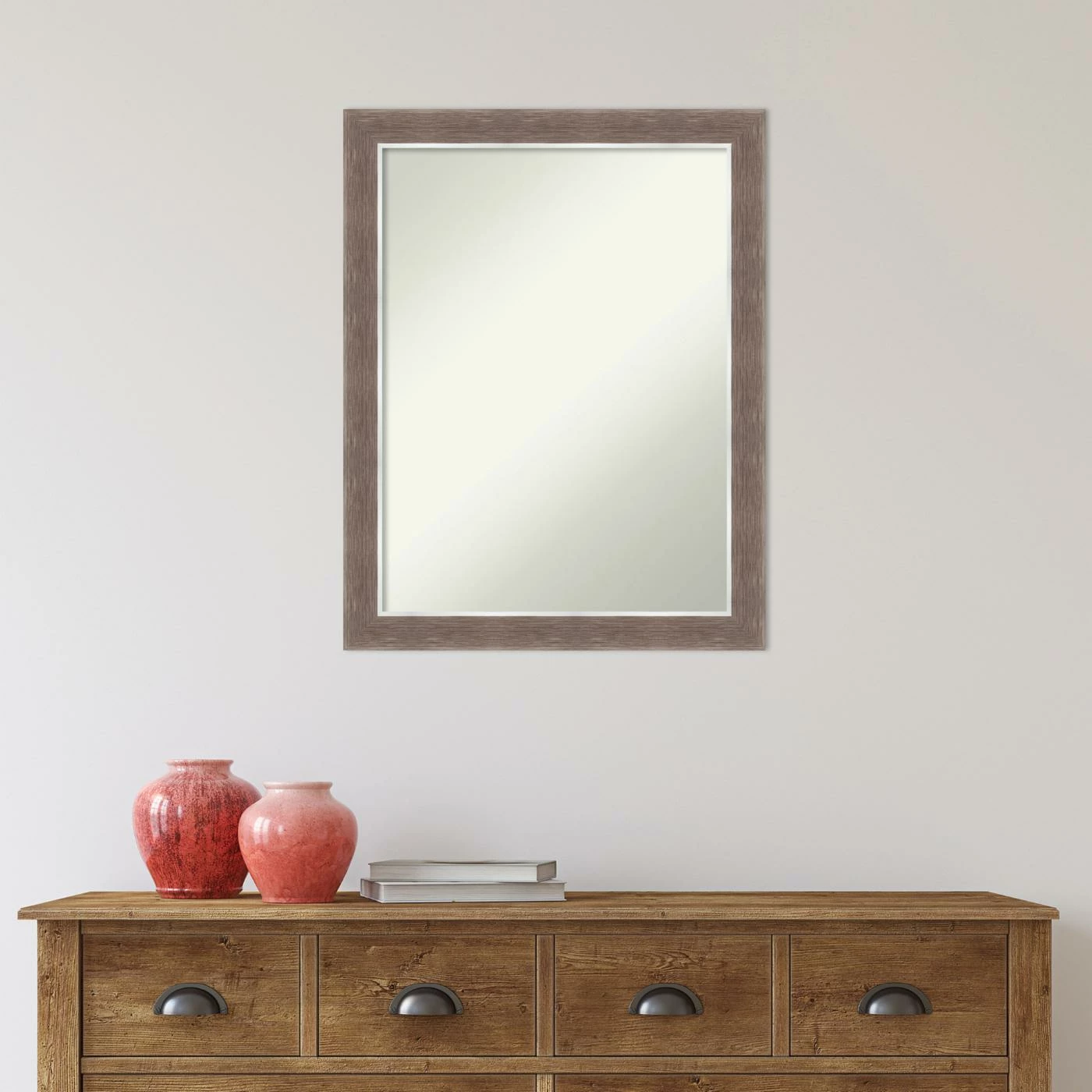 Best deal π Amanti Art Noble Mocha Framed Non-Beveled Bathroom Vanity Wall Mirror - 21.5 X 27.5 In π - Image 9