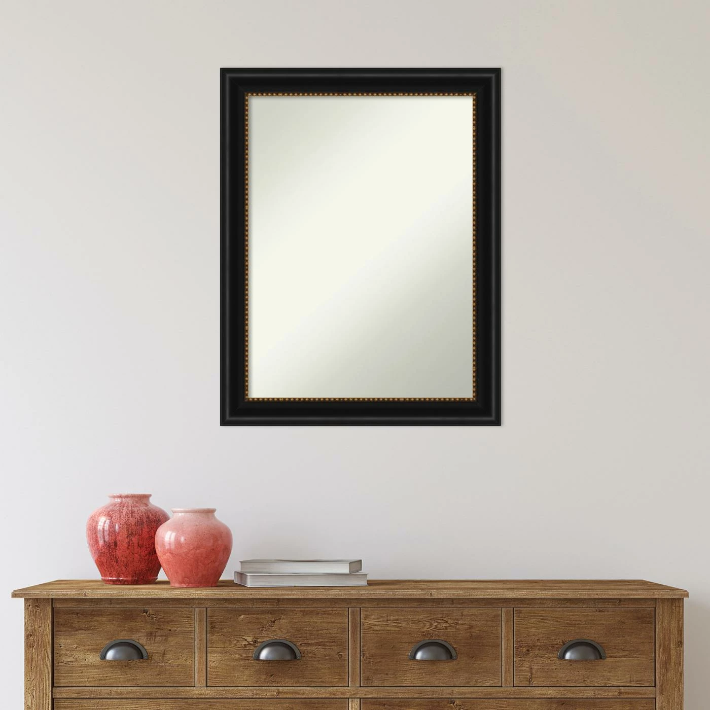 Coupon π Amanti Art Manhattan Black Framed Non-Beveled Bathroom Vanity Wall Mirror - 22 X 28 In π - Image 9