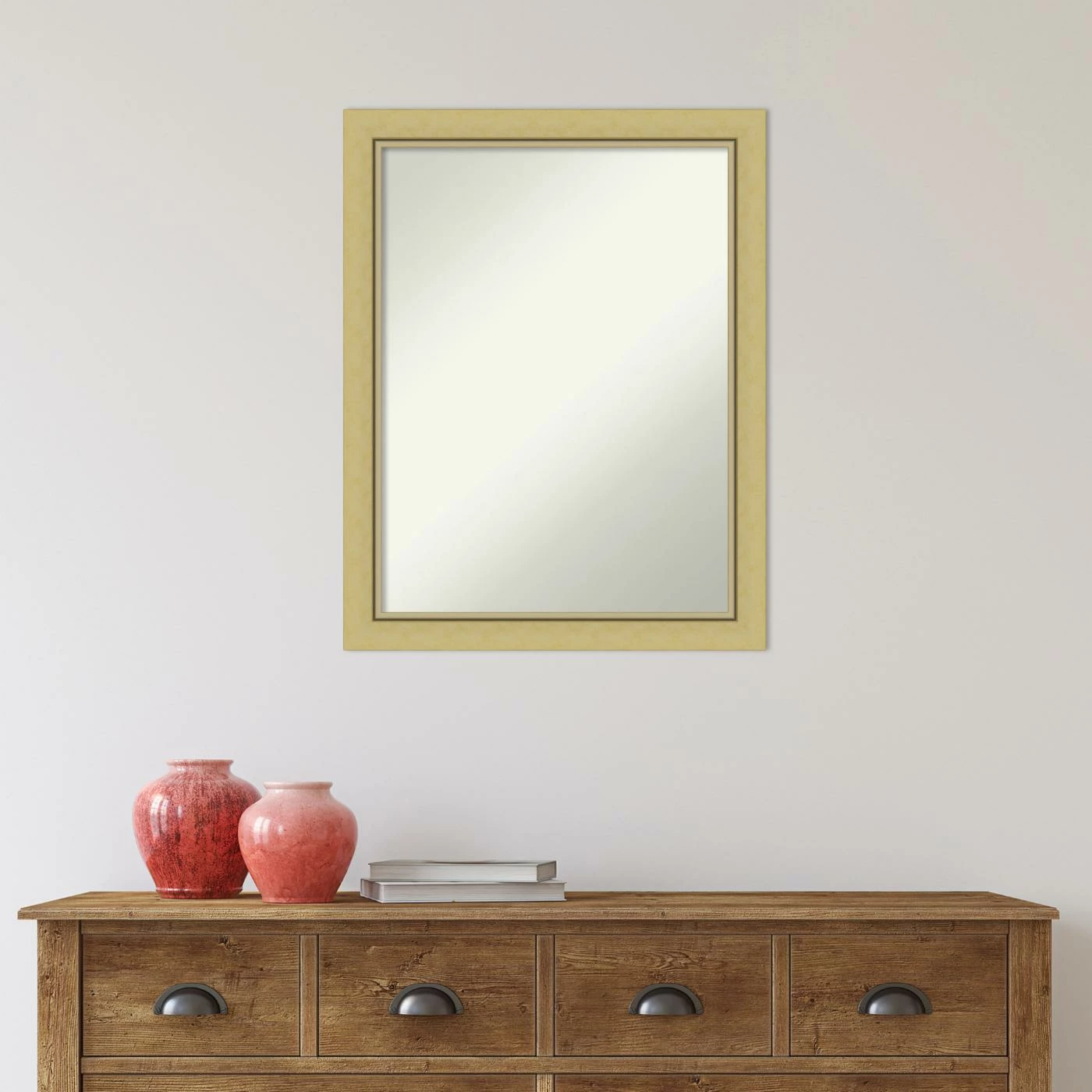 Best Sale π Amanti Art Landon Gold Narrow Framed Non-Beveled Bathroom Vanity Wall Mirror - 21.5 X 27.5 In π€© - Image 9