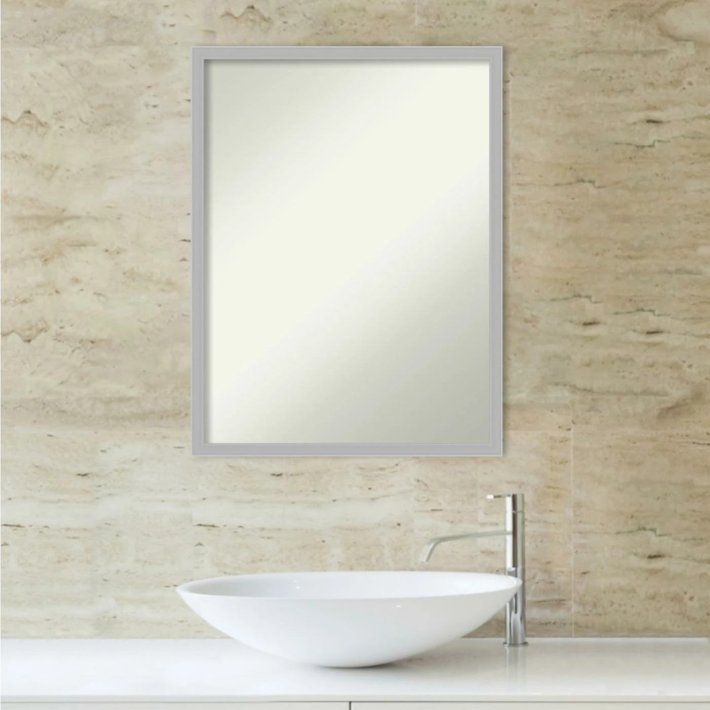 Outlet ๐งจ Amanti Art Hera Chrome Framed Non-Beveled Bathroom Vanity Wall Mirror - 19 X 25 In ๐ฅ - Image 9