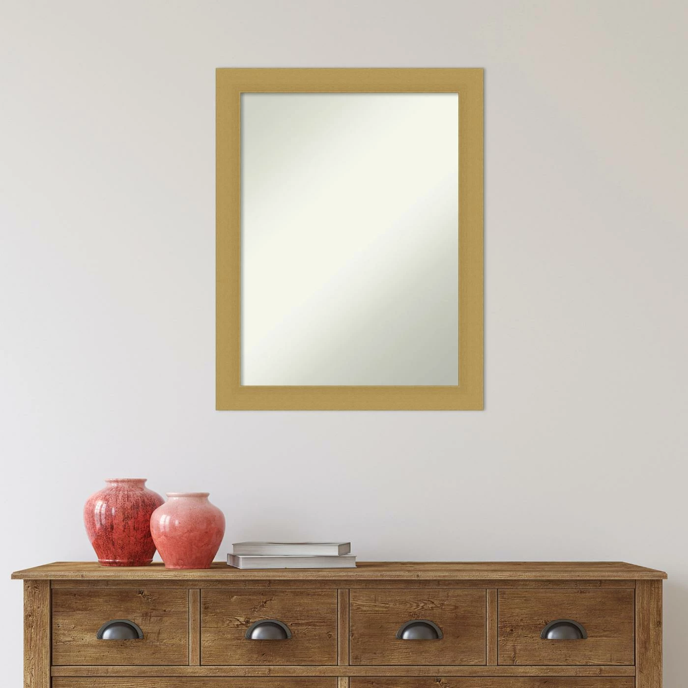 Best Sale ๐ Amanti Art Grace Brushed Gold Framed Non-Beveled Bathroom Vanity Wall Mirror - 21.5 X 27.5 In โ๏ธ - Image 9
