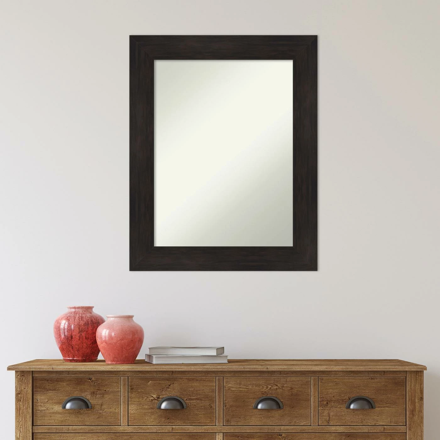 New 🤩 Amanti Art Furniture Espresso Framed Non-Beveled Bathroom Vanity Wall Mirror - 23.5 X 29.5 In 🎁 - Image 9