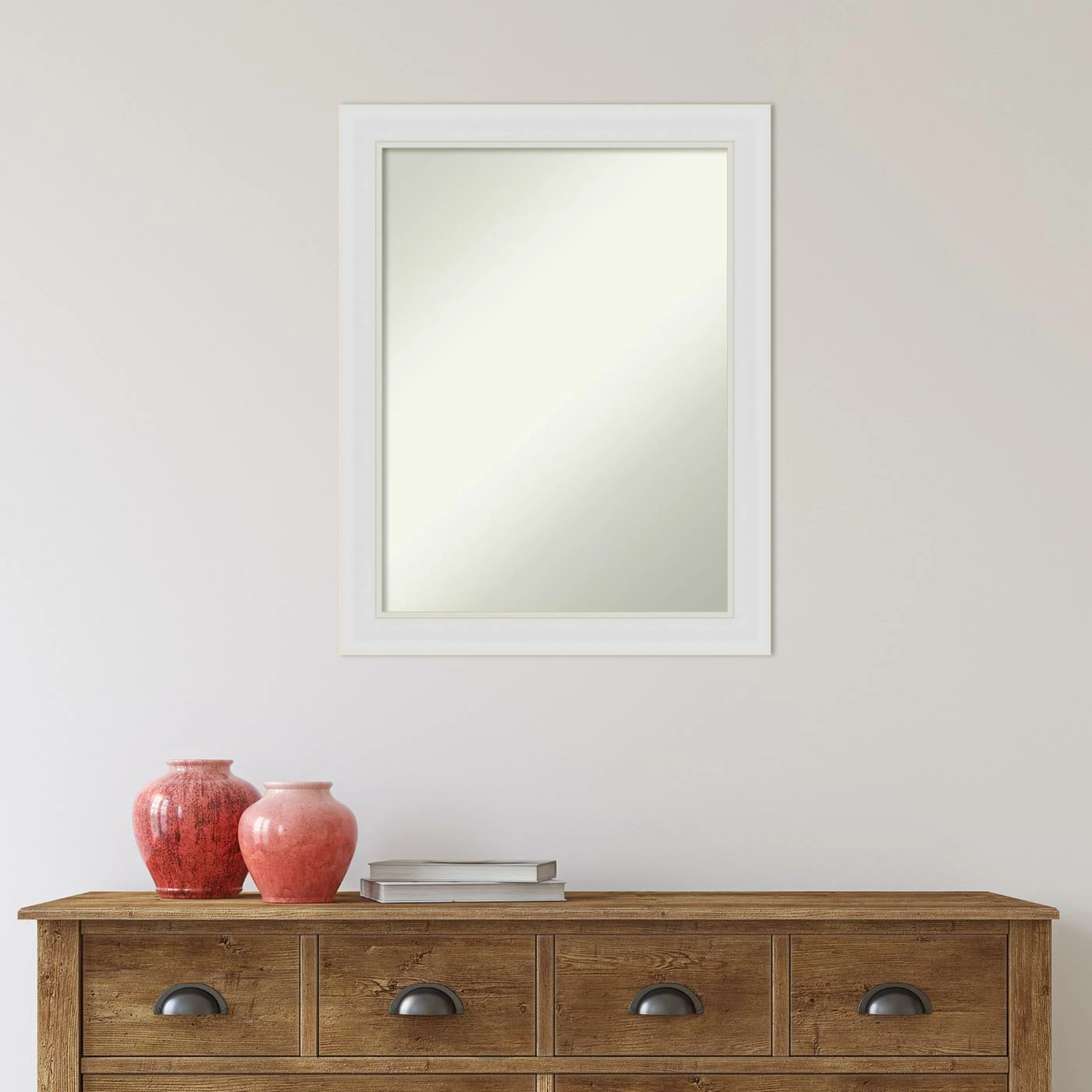 Hot Sale π― Amanti Art Flair Soft White Framed Non-Beveled Bathroom Vanity Wall Mirror - 22 X 28 In π€© - Image 9