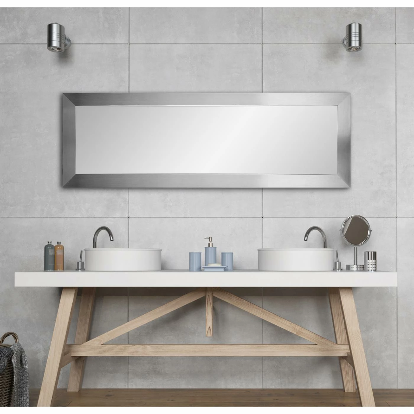 Promo ๐ BrandtWorks Designers Choice Modern Wall Mirror - Silver โ - Image 9