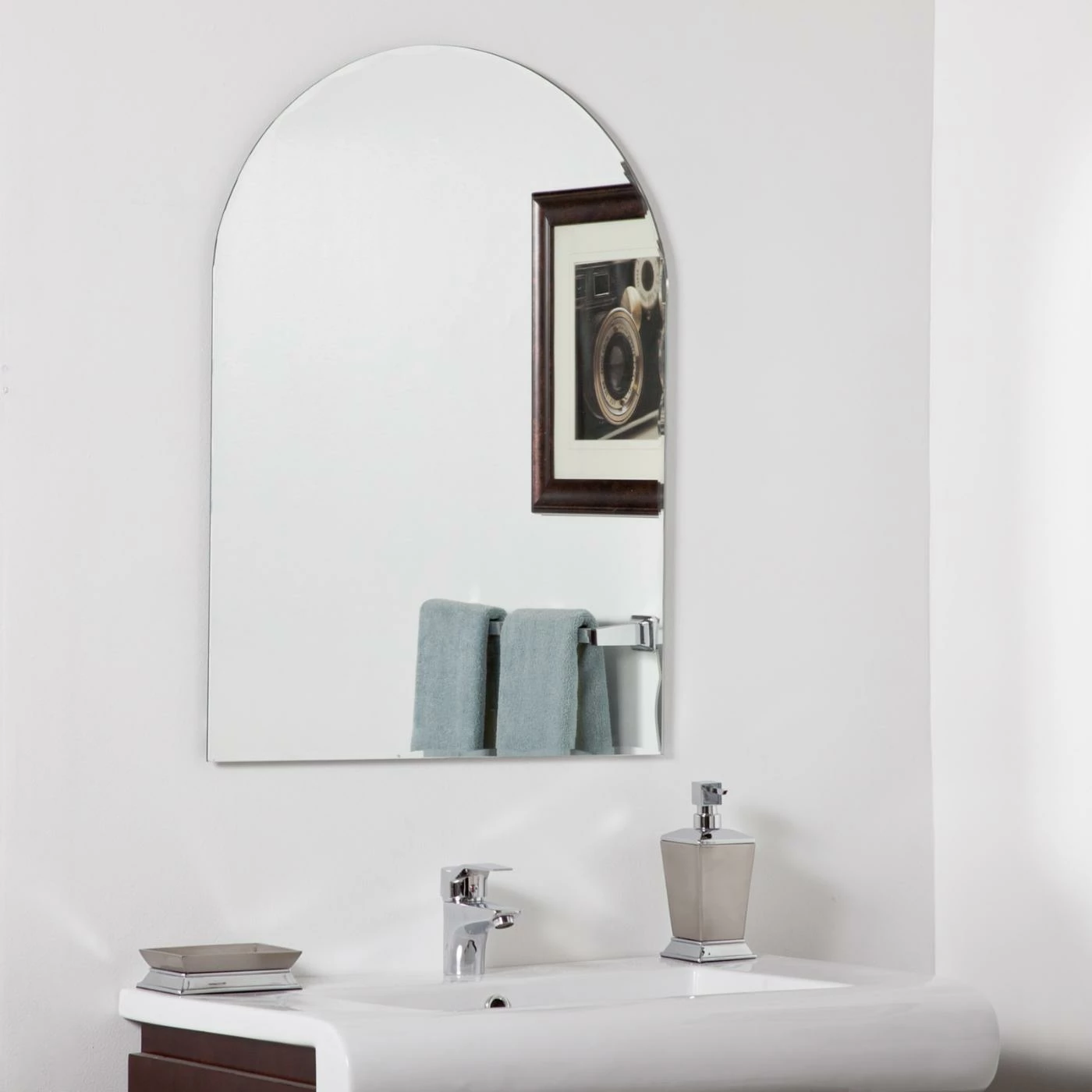 Cheapest 🎉 Frameless Mirrors Decor Wonderland Rita Modern Arched Bathroom Mirror 🛒 - Image 9