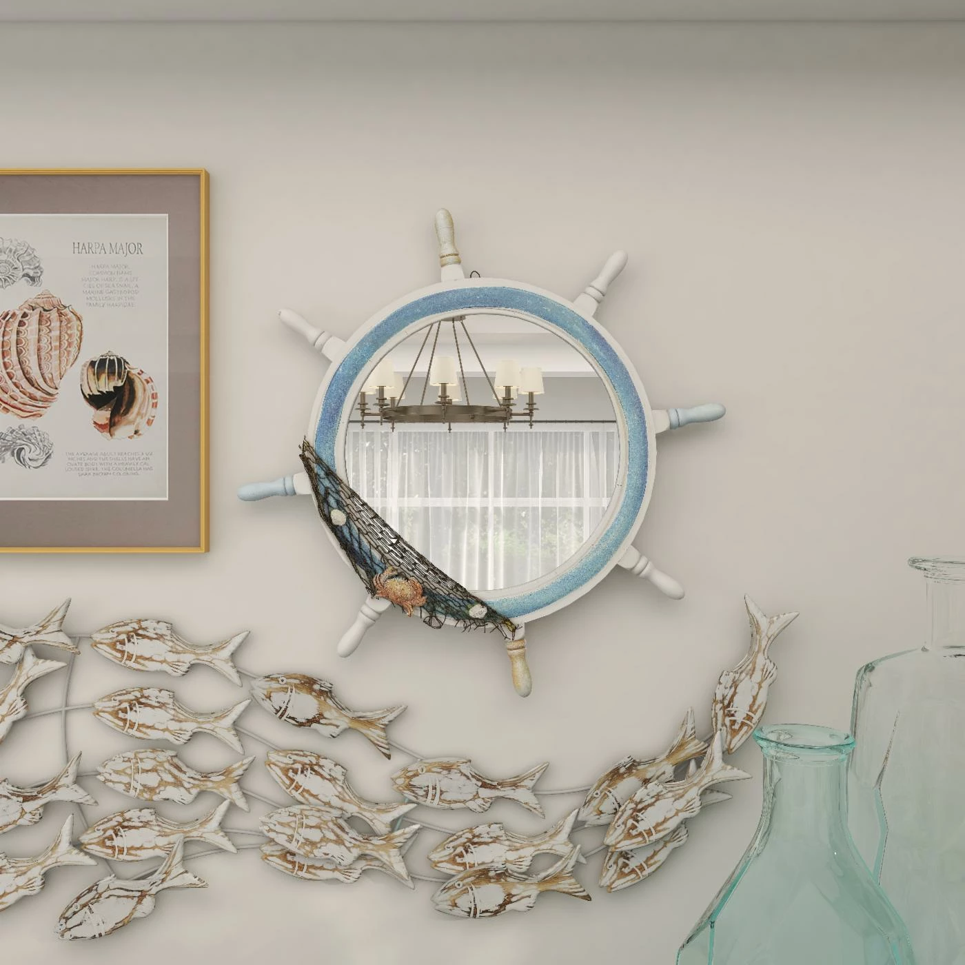 Coupon ๐ DecMode Ship Wheel Wall Mirror - 24 Diam. In. ๐ - Image 9