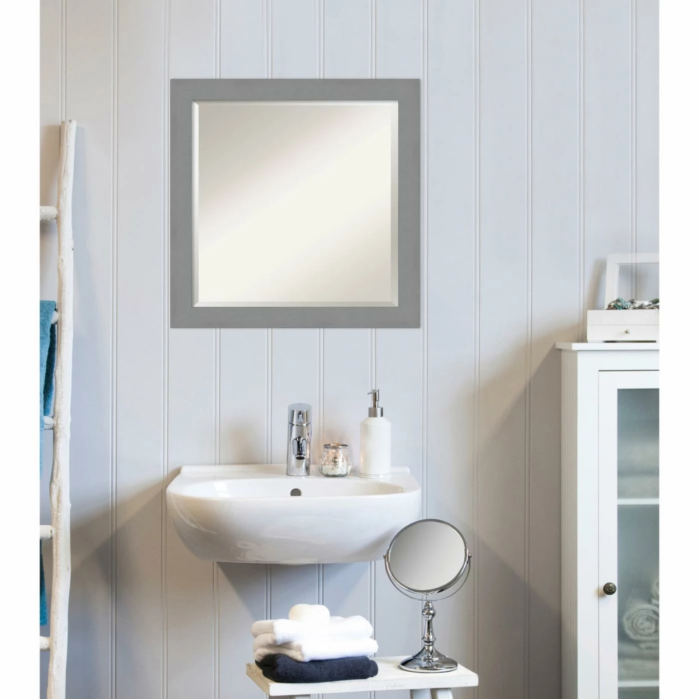Deals โจ Amanti Art Narrow Framed Bathroom Vanity Mirror - 23W X 23H In. โ - Image 10