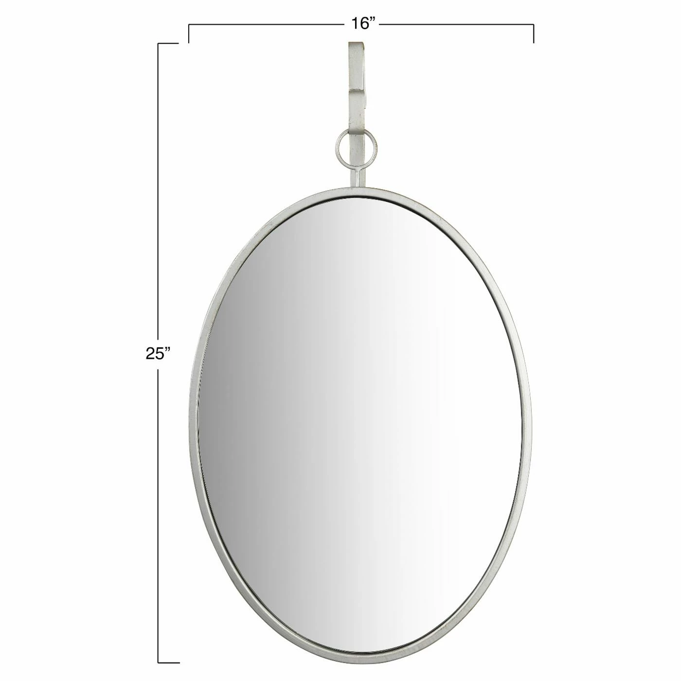 Best deal 🎁 3R Studios Oval Wall Mirror With Hanging Bracket - 16W X 26H In. ❤️ - Image 8