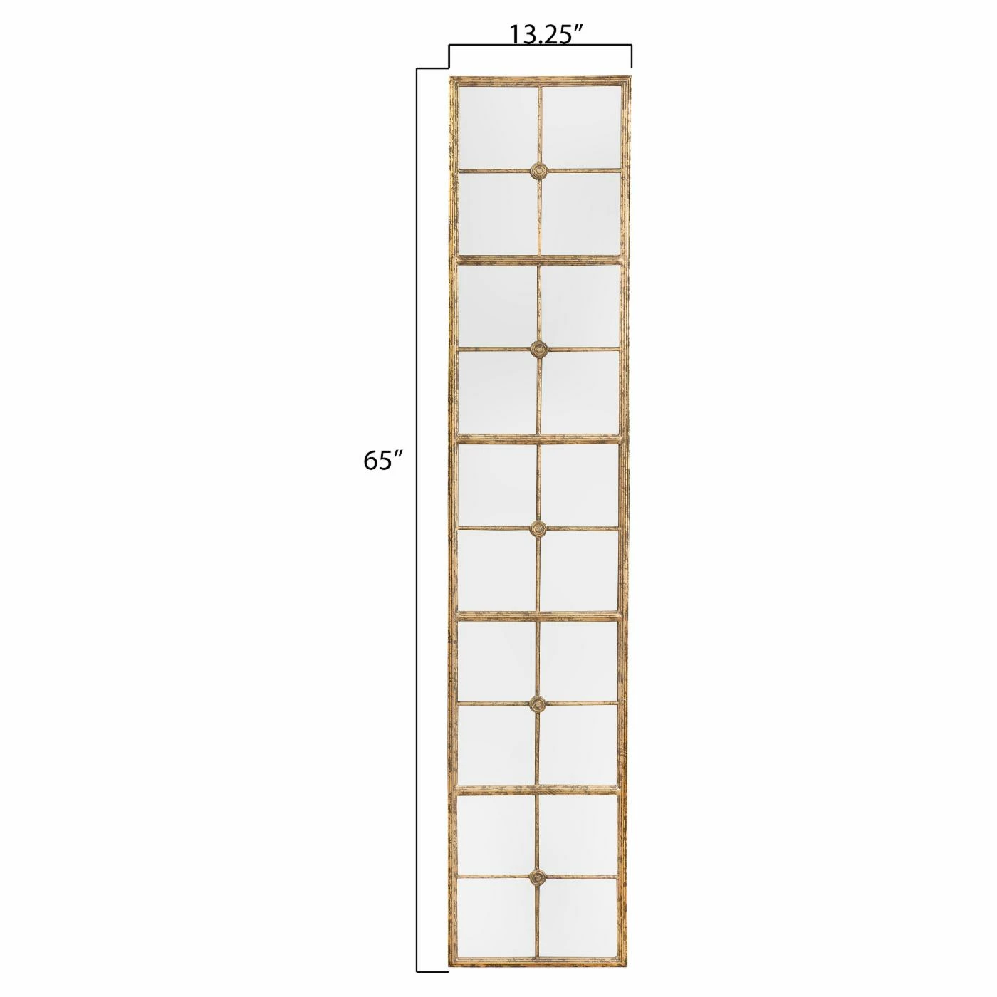 Promo π 3R Studios Distressed Divided Wall Mirror - 13.4W X 65.1H In. π - Image 10