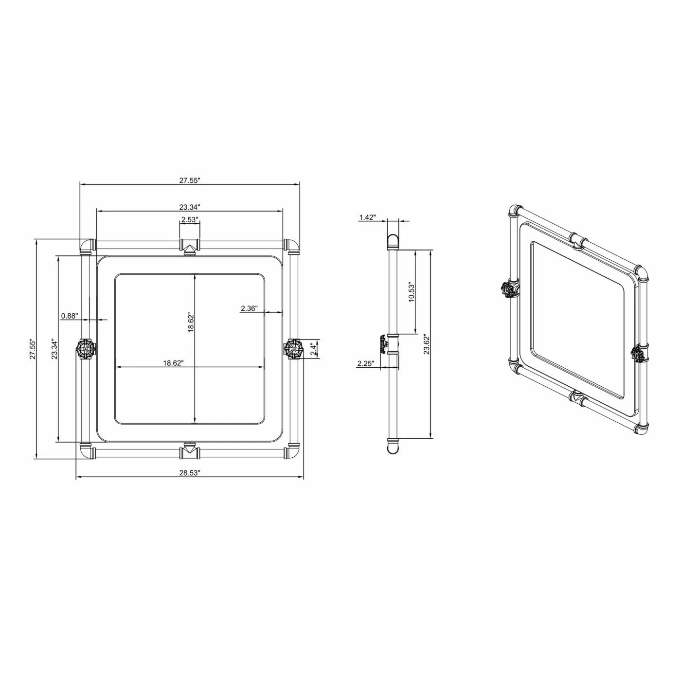 Promo ๐ Wall Furniture Of America Gerlach Mirror - Reclaimed Oak ๐งจ - Image 10