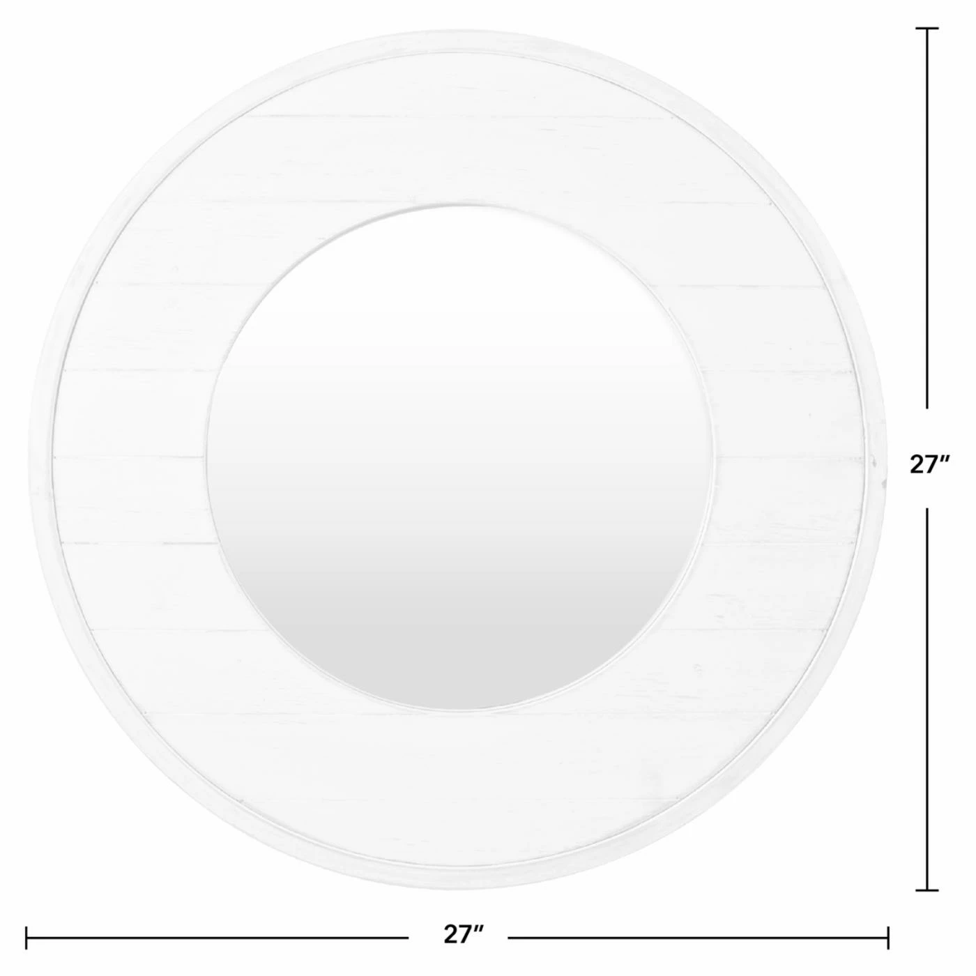 Best Sale β¨ FirsTime Ellison Shiplap Wall Mirror - 27 Diam. In. βοΈ - Image 4