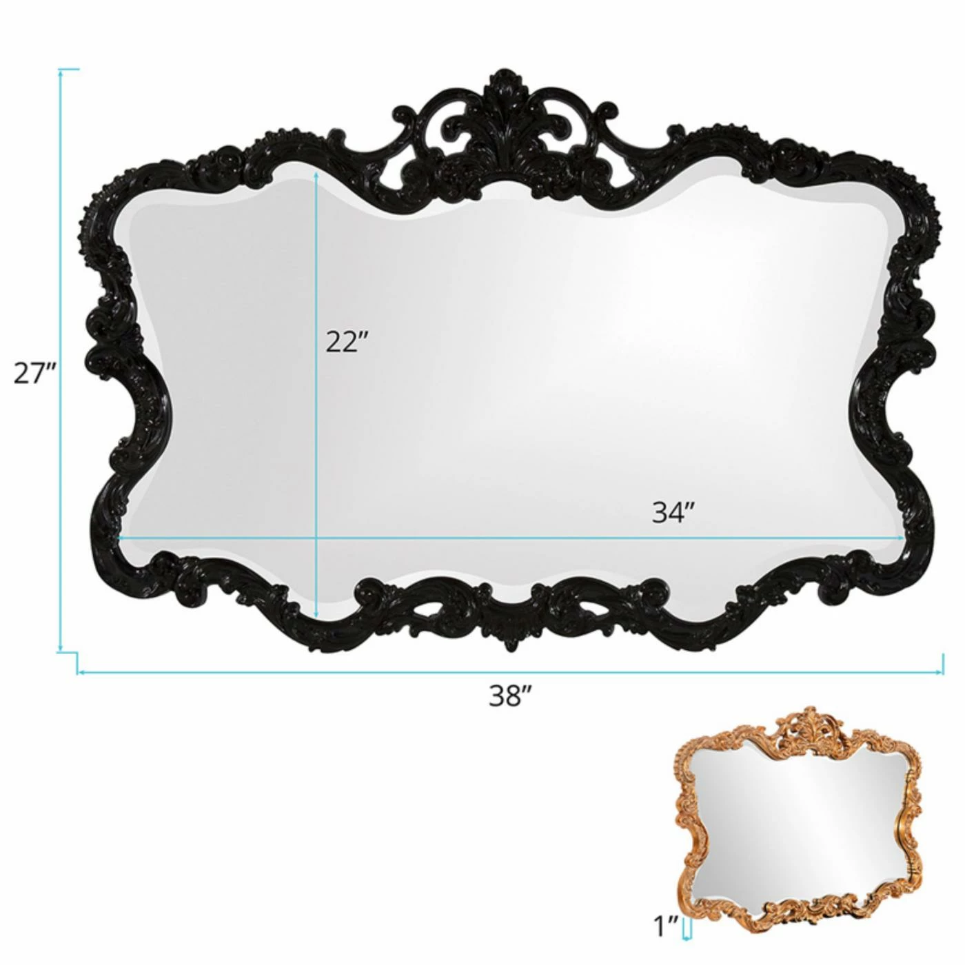 Wholesale βοΈ Wall Elizabeth Austin Talida Decorative Oversized Statement Mirror - 38W X 27H In. β - Image 9