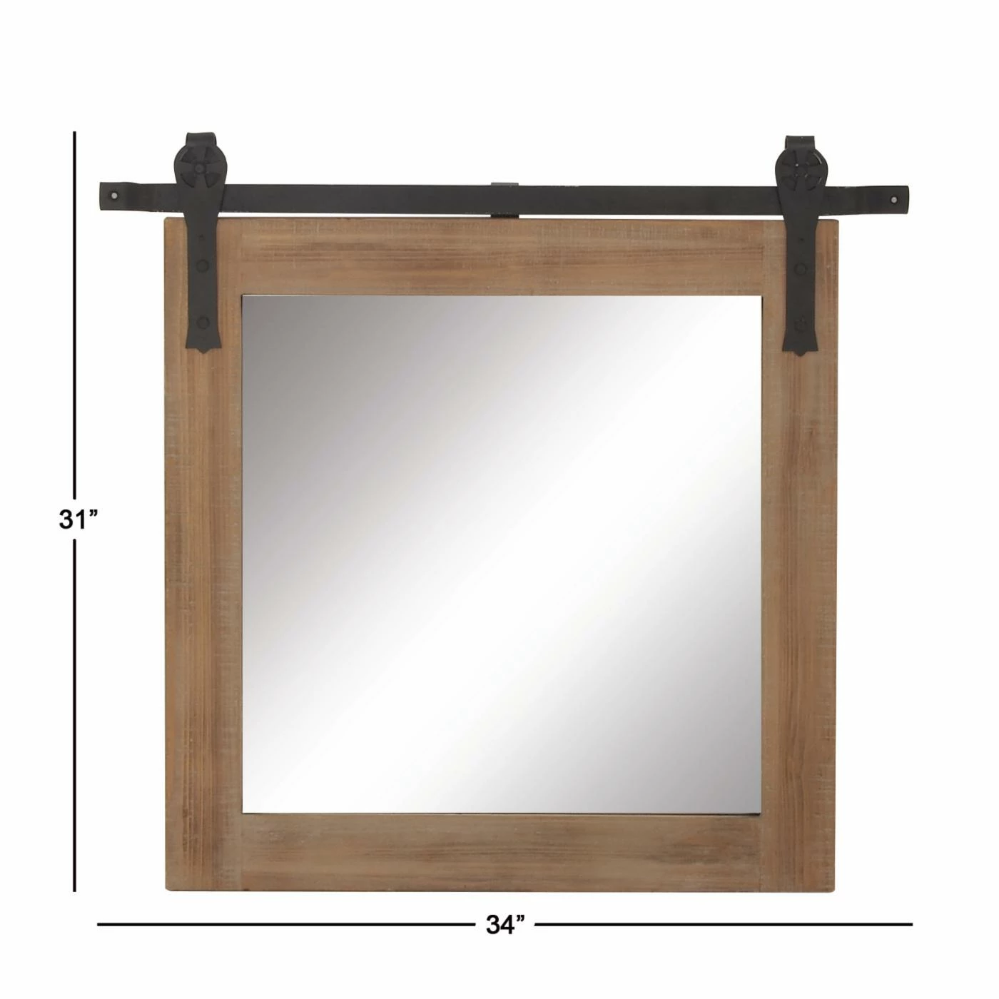 Buy ๐ DecMode Iron Hinged Square Wall Mirror - 31W X 31H In. ๐คฉ - Image 8