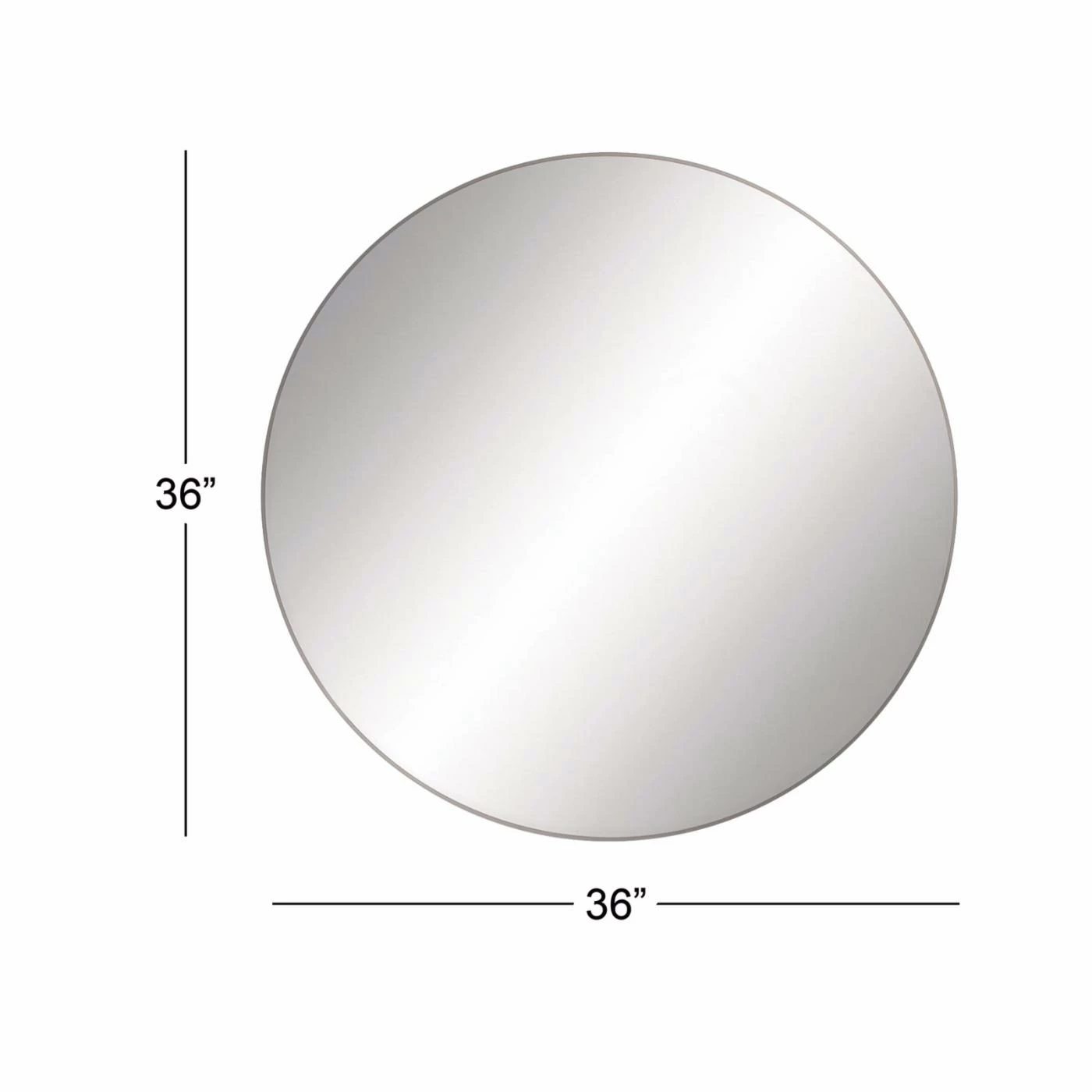 Cheapest β Frameless Mirrors DecMode Frameless Beveled Circle Wall Mirror 𧨠- Image 5